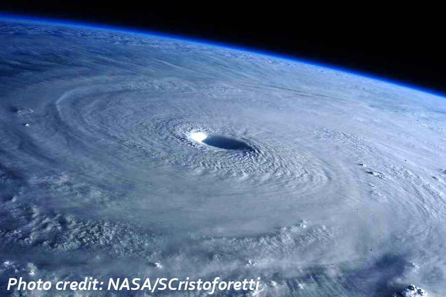 Space station photo of Typhoon Maysak
